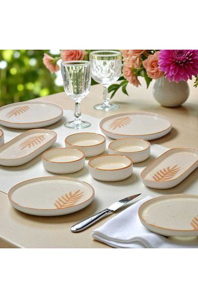 Noah Exclusive Cavdar 14 Piece Luxury Breakfast Set for 6 People Breakfast Presentation Set - 14 Pieces