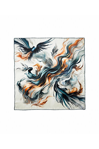 Velouté Rise of Phoenix 100% Silk Satin Women's Scarf