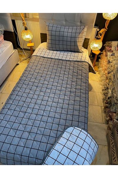 VİLERA HOME Plaid Single Pillowcase 155*215 Two-Way Multi-Purpose Bedspread