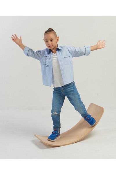 Asrimo mobilya Balance Board Balance Board Natural Wooden Toy - Yoga And Pilates