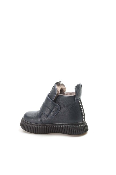 Ayakkabıhane İçi Kürklü Hakiki Deri Unisex Lacivert Cırtcırtlı Çocuk Klasik Bot Ah0776911241140
