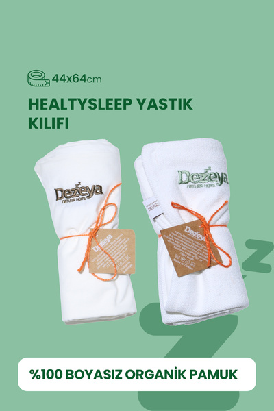 Healty Sleep Boyasız Organik Pamuk Yastık Kılıfı