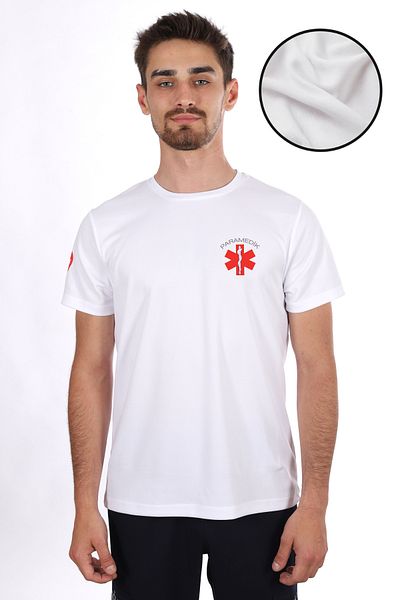 Pratik Medikal White Paramedic Dry Touch Crew Neck T-Shirt Unisex