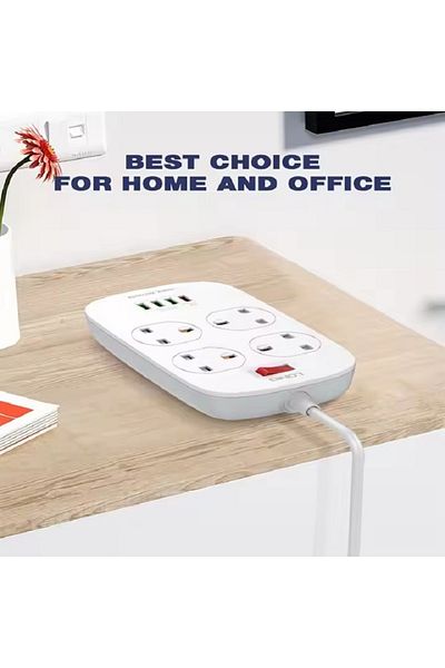 LDNIO Defender Series – 4-Port Power Socket with Surge Protection