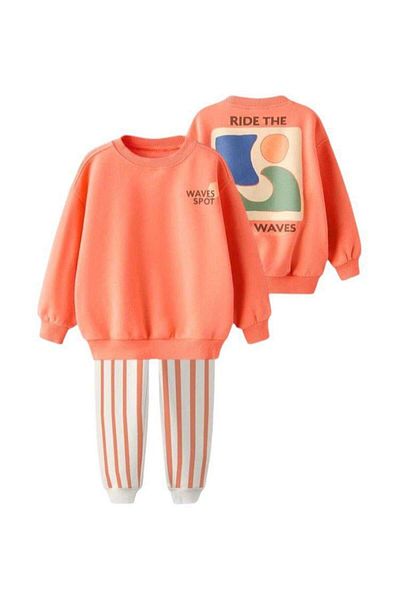 MİO Unisex Kids Striped Ride the Suit Multicolor