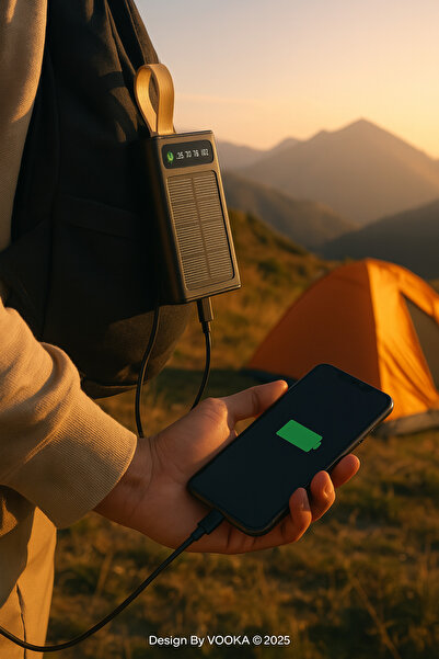 SKYLOONG Ape Solar 30.000 Mah Güneş Enerjili Led Işıklı Powerbank Şarj Aleti 2x Usb Çıkışlı Mikro Tycp