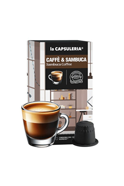 La Capsuleria Cafea Sambuca, 10 capsule compatibile Nespresso, La Capsuleria