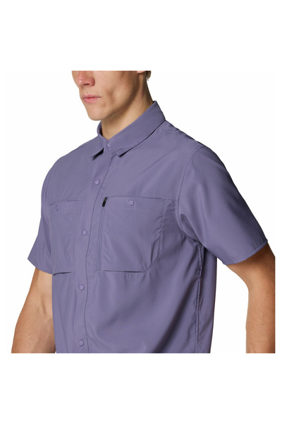 Mountain Hardwear Trail Sender Erkek Mor Kısa Kollu Gömlek