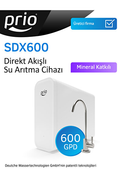 Prio Sdx600 Tanksız Direkt Akışlı Pompalı Su Arıtma Cihazı