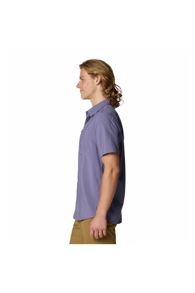 Mountain Hardwear Trail Sender Erkek Mor Kısa Kollu Gömlek