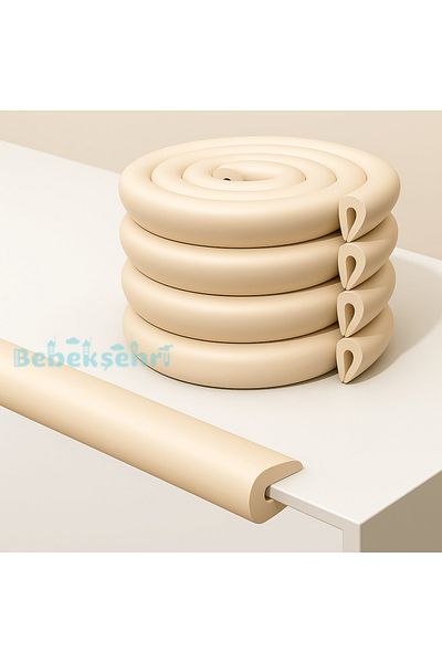 Evokids U Tip Rubber Edge Protector - Cream