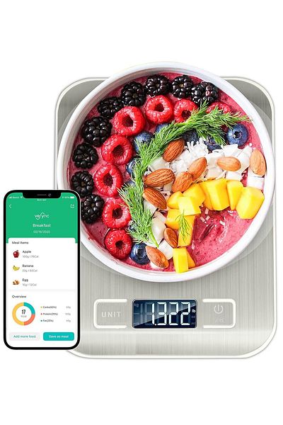 QuTek Cântar de Bucătărie Electronic Digital 5kg cu Precizie 1g, Oțel Inoxidabil, LCD, Funcție Auto On/Off