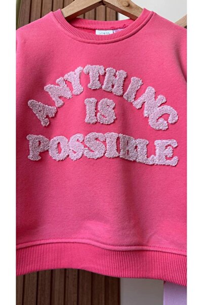 MİO Girl's 3 Thread Anything Hearted Leggings Set Pink