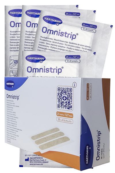 Hartmann Omnistrip Strip Strip Sewing Tape 25x127mm - 50 Pieces (1 Box)