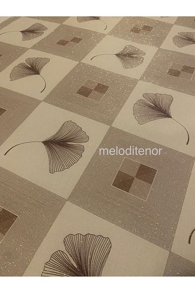 Sercan Shine Silvery Glossy Fabric Look Wipeable and Washable Pvc Oilcloth Table Cloth