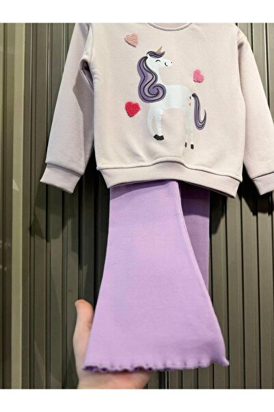 MİO Unicorn Kız Çocuk Takım Lila