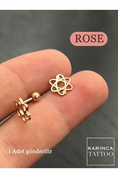 Karınca Piercing Rose Colorful Atom Molecule Big Bang Theory Labret Ear Flat Helix Tragus Piercing Earring