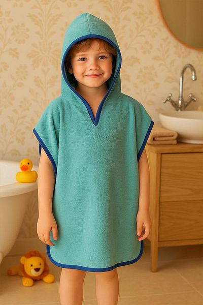 Ender Home Hooded Cotton Towel for Boys Girls - Sea, Beach, Pool Children's Poncho