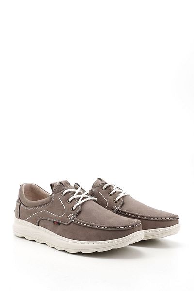 GÖNDERİ(R) Men's Mink Nubuck Lace-Up Genuine Leather Comfort Shoes