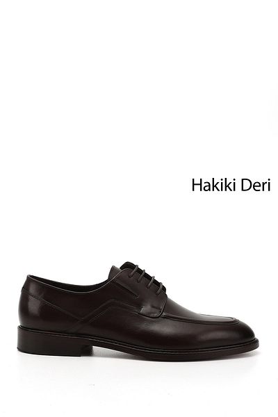 GÖNDERİ(R) Мъжки кафяви класически обувки с връзки от естествена кожа