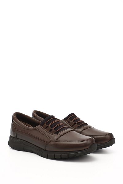 GÖNDERİ(R) Women's Brown Wedge Sole Genuine Leather Shoes