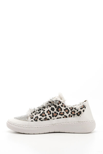 GÖNDERİ(R) Women's Leopard Denim Knitwear Stone Comfort Sneaker
