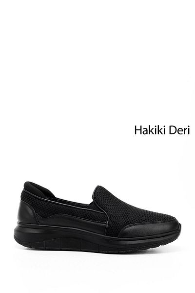 GÖNDERİ(R) Men's Black Genuine Leather Comfort Shoes