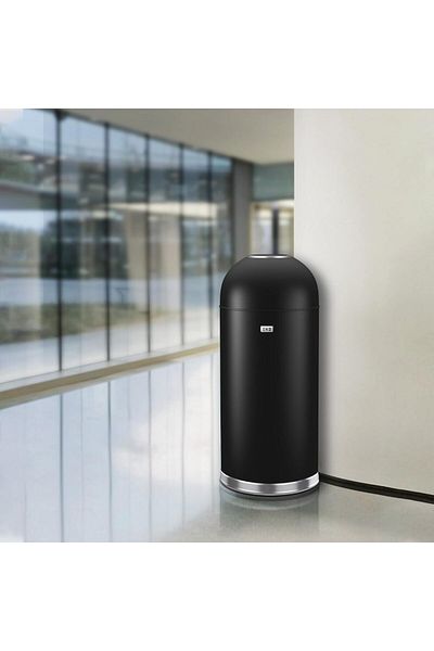 EKO Eternal Series | Fingerprint-resistant | Open-top Commercial Trash Bin | Matte Black | 52l