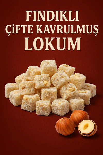 Şener Glikozsuz Lokum 1 Kg Çifte Kavrulmuş Lokum Fındıklı Lokum Hindistan Cev...