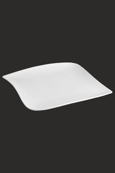 Secret de Gourmet Wave Square Shape Dessert Plate White 21cm