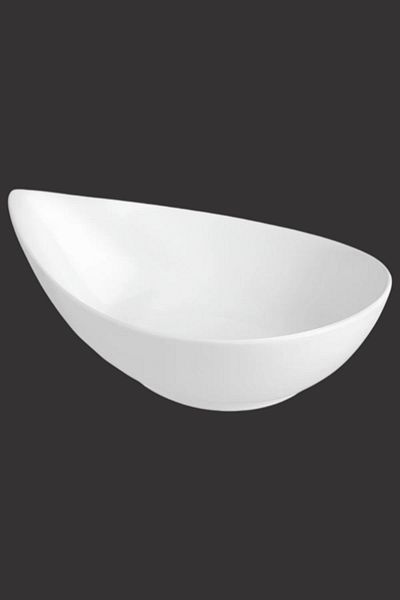 Secret de Gourmet Porcelain Heat-Resistant Drop Serving Bowl White 21 x 16cm