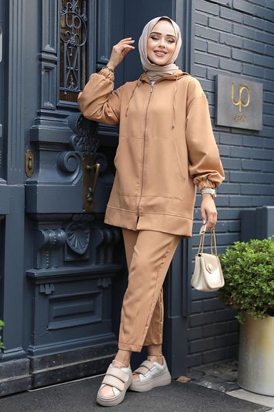 Neva Style Hijab Zippered Biscuit Double Set - 10400Bs