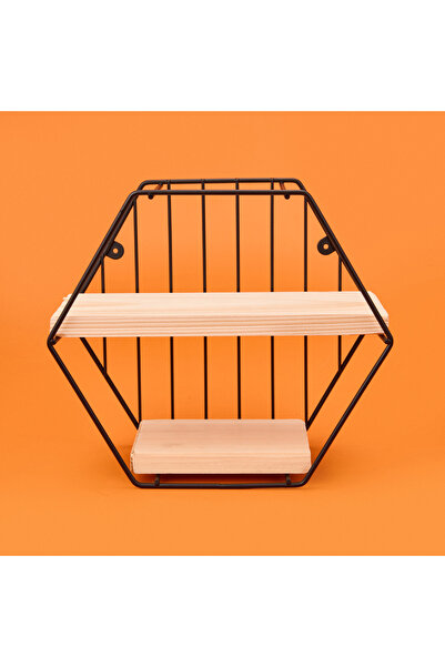 Suntel 6 Gen Dekoratif Raf - Siyah - 30 cm