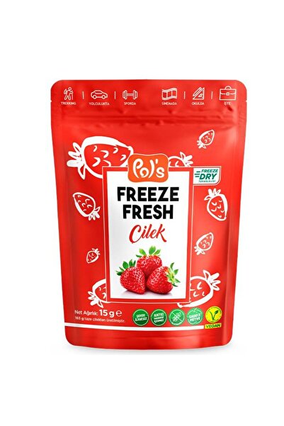 Pol's Pol’s Freeze Fresh Dondurularak Kurutulmuş Çilek 15 gr