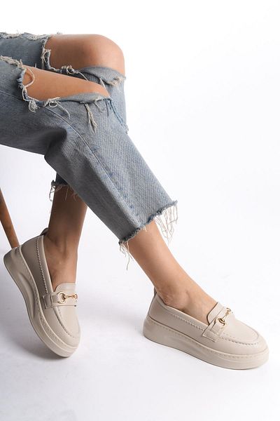 sefayol Γυναικεία παπούτσια Fairenene Beige Matte Leather