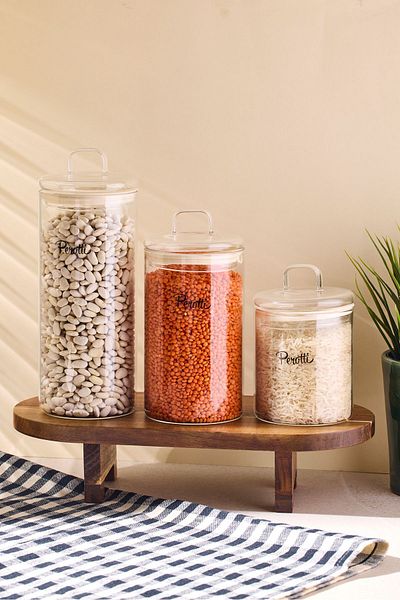 Perotti Hudson 3 Size Borosilicate Glass Jar 450-750-1150 ml
