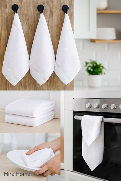 Mira Home Πανί Πετσέτας Κουζίνας 4 τεμαχίων 30x30 εκ
