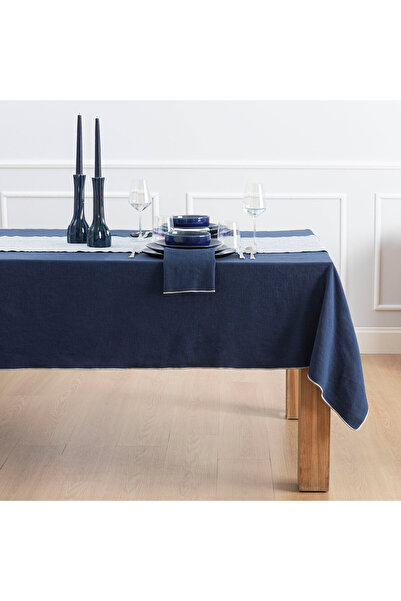 Chakra Acuite Masa Örtüsü 145x320 cm Marin Mavi
