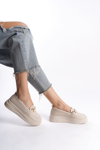 sefayol Γυναικεία παπούτσια Fairenene Beige Matte Leather