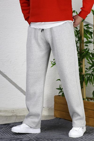 WAFRA Men's Three Thread Raised Baggy Sweatpants