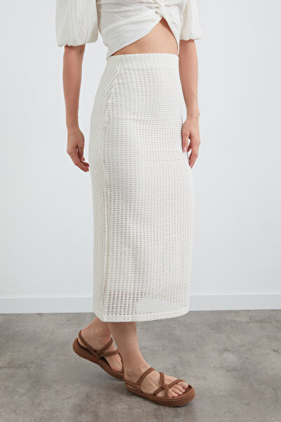 Fulla Moda Basic Elastic Waist Knitwear Skirt