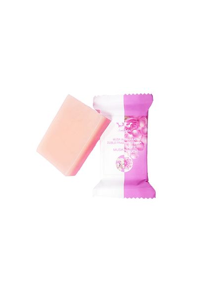 HAMIL ALMUSK Hamil Al Musk Soft Touch Double Fragrance Soap, Musk and Rose Scent, 100g