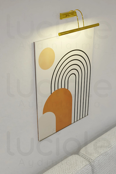 luciole Pilli Parlak Gold Kasa Günışığı Led Flüt Tablo Aplik Banyo Ayna Üstü Aydınlatma