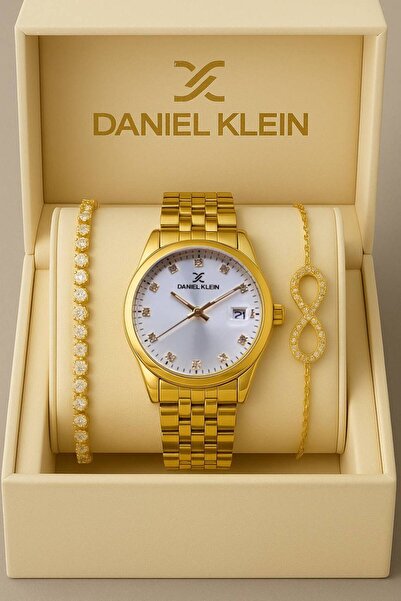 Daniel Klein Marka Altın Renk Çelik Kordon Küçük Kasa Kadın Kol Saati - Bilek...