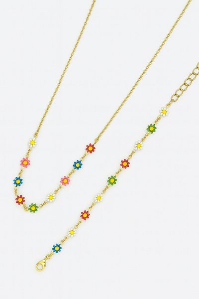 MakeWell Summer Daisy Design Necklace and Bracelet Set