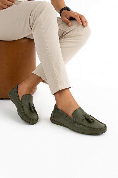 Safari Ayakkabı Lisbon Men's Belted Tasseled Genuine Leather Loafer