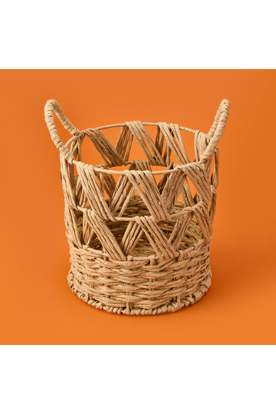 Simple Living Granny Summer Multi-Purpose Decorative Basket - Beige - 25X25 cm