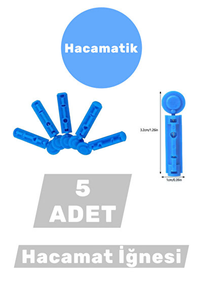 Hacamatik 5 Adet Hacamat İğnesi - Lanset İğne - Şeker İğnesi