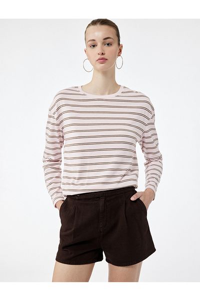 Koton Long Sleeve Crew Neck Striped T-Shirt