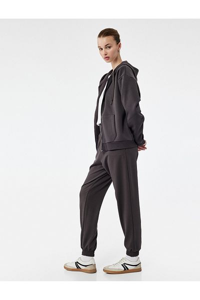 Koton Comfortable Fit Jogger Sweatpants with Elastic Waist and High Waist Pockets